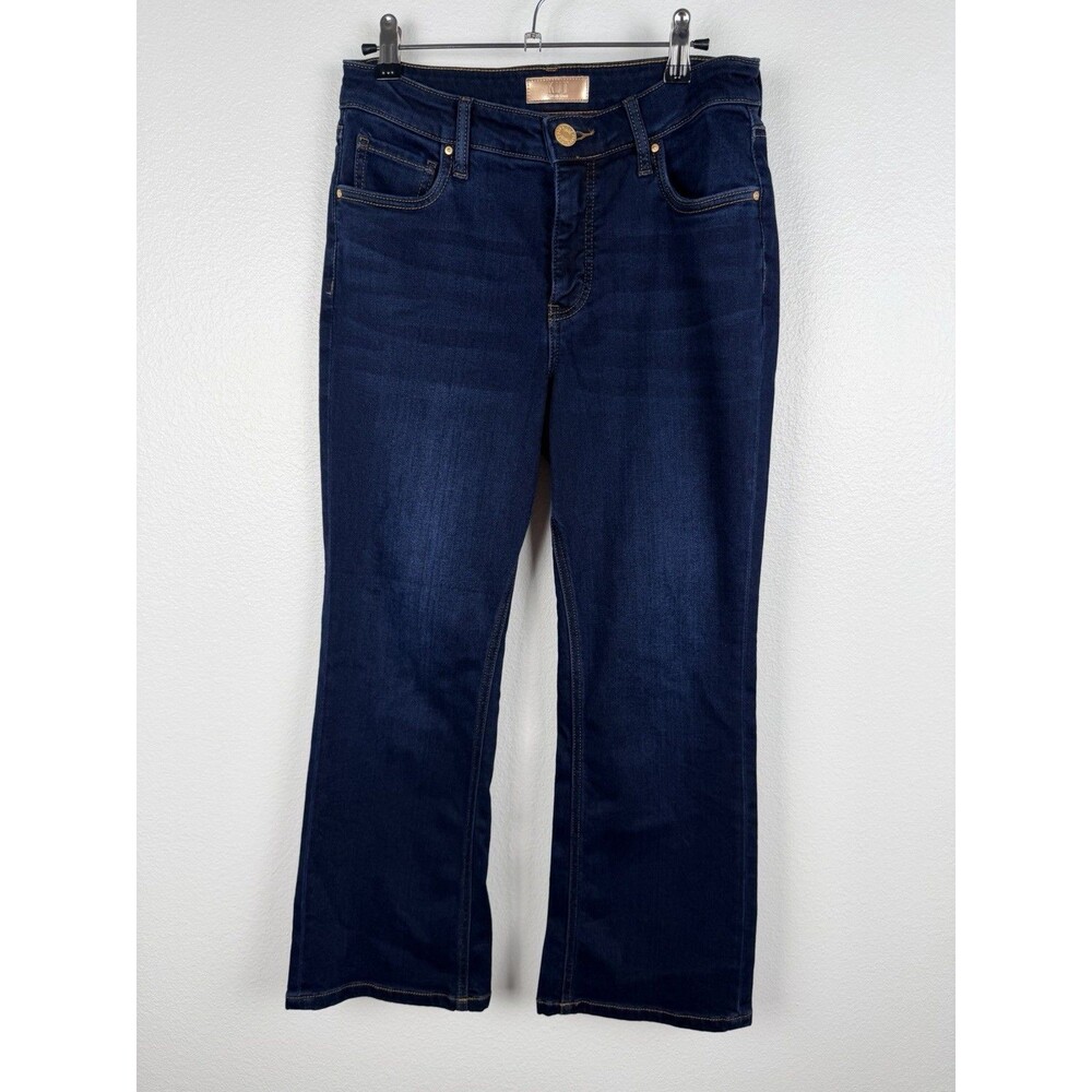 KUT From The Kloth Kelsey Fab Ab Jeans Womens 4P High Rise Ankle Flare Dark Blue